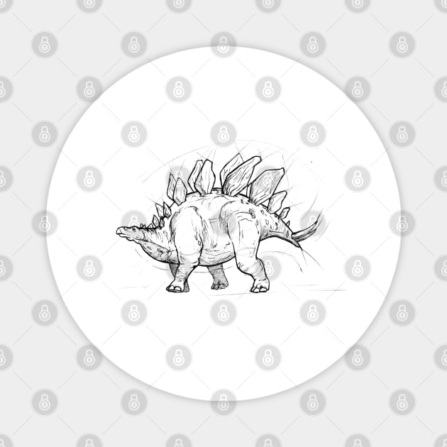 Stegosaurus Magnet by Unchained Tom